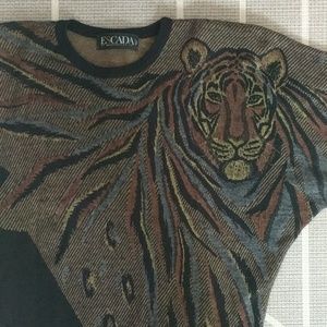 Vintage Oversized Escada Tiger Sweater